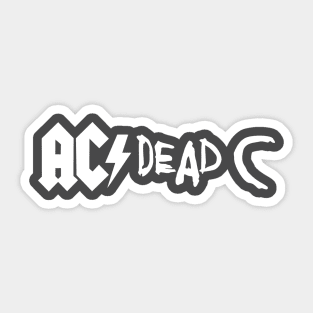 AC / Dead C parody T-Shirt (light ink) Sticker